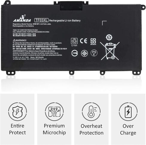 أماندا TF03XL استبدال بطارية الكمبيوتر المحمول HP Pavilion 15-CC 15-CD 17-AR Series 15-cc154cl 15-cc060wm 15-cc152od 15-cc055od 15-cd040wm 17-AR007CA 17-AR050WM 920046-121 920070-855 HST NN-IB7Y in Kuwait