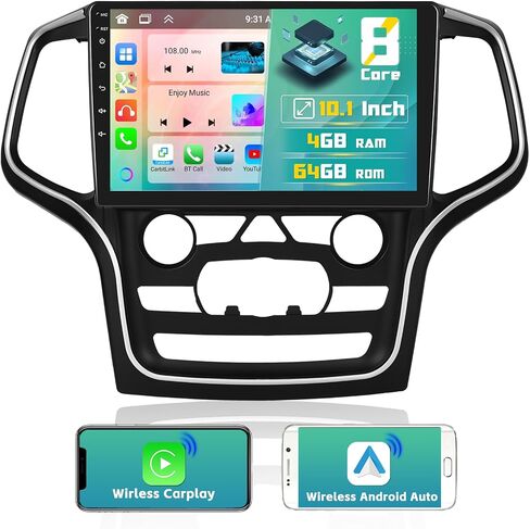 4G+64G Android 13 Car Stereo for 2014-2017 Jeep Grand Cherokee Radio, 10.1 Inch IPS Touch Screen Radio Wireless Apple Carplay Android Auto, Bluetooth GPS WiFi 32EQ DSP SWC+Mic, Backup Cam in Saudi Arabia
