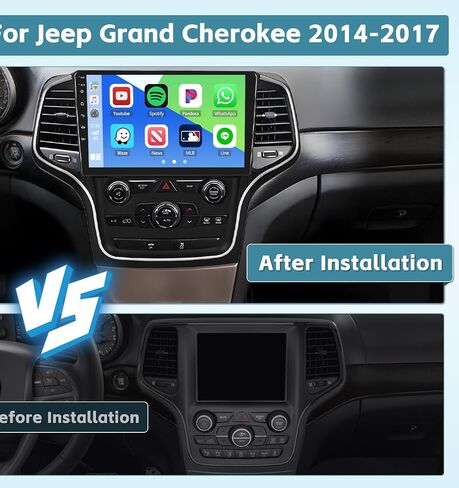 4G+64G Android 13 Car Stereo for 2014-2017 Jeep Grand Cherokee Radio, 10.1 Inch IPS Touch Screen Radio Wireless Apple Carplay Android Auto, Bluetooth GPS WiFi 32EQ DSP SWC+Mic, Backup Cam in Saudi Arabia