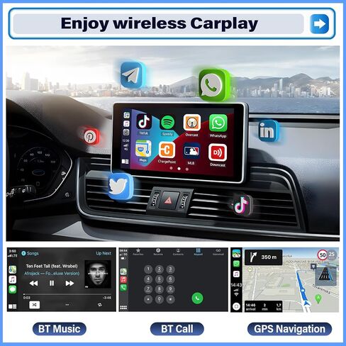 SIXWIN Carplay Wireless Adapter for OEM Factory Wired Carplay Cars Plug & Play Easy Setup Wireless Carplay Dongle for iPhones Converts Wired Carplay to Wireless in Saudi Arabia