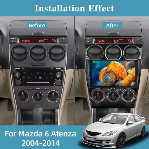 [2+64G] راديو سيارة Android 13 لسيارة Mazda 6 Atenza 2004-2014 - Carplay اللاسلكي وAndroid Auto - ستيريو سيارة بشاشة لمس 9 بوصة مع 28 سمة لواجهة المستخدم/GPS/WiFi/SWC + كاميرا احتياطية AHD in Saudi Arabia
