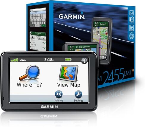 جهاز ملاح GPS محمول من Garmin nüvi 2455LMT مقاس 4.3 بوصة مزود بخريطة مدى الحياة وتحديثات مرورية in Saudi Arabia