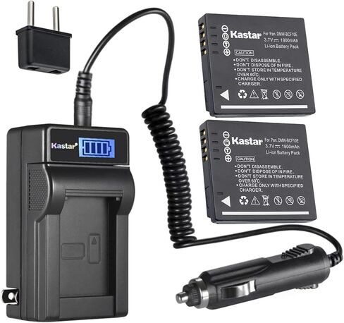 Kastar 3-Pack DMW-BCF10 Battery and LCD AC Charger Compatible with Panasonic DMW-BCF10E DMW-BCF10PP, Panasonic Lumix DMC-FT4, Lumix DMC-TS1, Lumix DMC-TS2, Lumix DMC-TS3, Lumix DMC-TS4 Cameras in Saudi Arabia