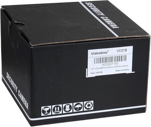 VideoSecu CCTV كاميرا قبة أمنية رؤية ليلية نهارية خارجية CCD مقاومة للتخريب 3.6 ملم عدسة زاوية رؤية واسعة 480TVL مع مصدر طاقة إضافي 1Z0 in Kuwait