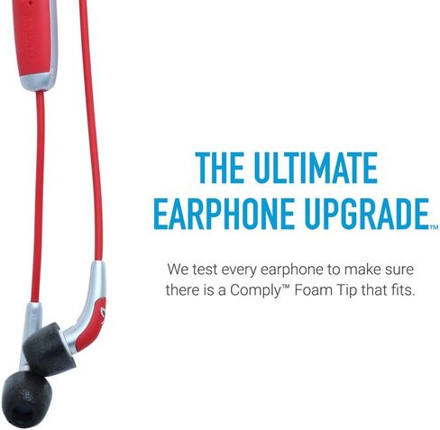Comply Sport Pro Sx-600 Memory Foam Earphone Tips with SweatGuard, Secure Fit Replacement Earbud Tips for Active Lifestyle (Medium, 3 Pairs), Black, Model: 19-60201-11 in Saudi Arabia