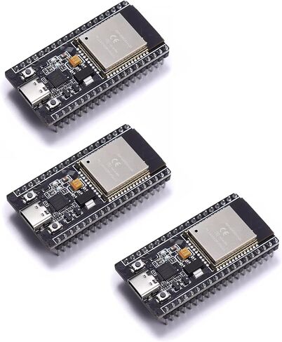 ESP32S ESP32 ESP-WROOM-32 لوحة تطوير 2.4 جيجا هرتز ثنائي النواة واي فاي + بلوتوث 2 وظيفة وحدة تحكم دقيقة لاردوينو (ESP32 38P Type-C، 3 قطع) in Kuwait