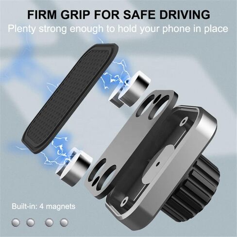 Magnetic Phone car Mount,fit in Dashboard and Windshield,4 Strong Magnet,360 Degree Phone Holder in Saudi Arabia