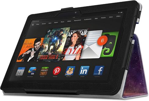 حافظة Fintie Folio لجهاز Kindle Fire HDX 8.9 - غطاء جلدي نحيف (يناسب فقط Fire HDX 8.9" 2014 الجيل الرابع والجيل الثالث 2013) - Galaxy in Saudi Arabia