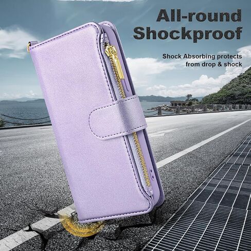 for iPhone SE Case with Wallet,iphone 8 Wallet case,iphone 7 case with Magnetic Detechable+RFID Blocking,Premium PU Leather+Kickstand and Card Slots for iPhone SE (2022/2020) Case,Taro Purple in Saudi Arabia