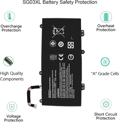 بطارية الكمبيوتر المحمول SG03XL متوافقة مع HP Envy M7 M7-U000 M7-U009DX M7-U109DX 17-U000 17t-U000 Series 17-U011NR 17-U163CL 17-U177CL 849314-850 849315-850 TPN-I126 HSTNN-LB7F -LB7E w2k88ua in Saudi Arabia
