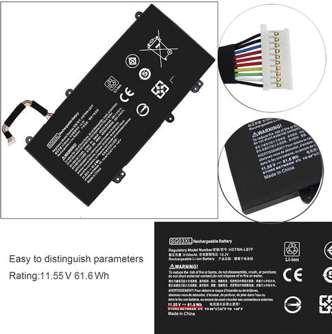 بطارية الكمبيوتر المحمول SG03XL متوافقة مع HP Envy M7 M7-U000 M7-U009DX M7-U109DX 17-U000 17t-U000 Series 17-U011NR 17-U163CL 17-U177CL 849314-850 849315-850 TPN-I126 HSTNN-LB7F -LB7E w2k88ua in Saudi Arabia