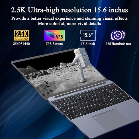 165Hz 2.5K FHD Display 15.6-inch Laptop AMD R7 5700U(up to 4.3GHz) with Radeon Graphics Notebook Computer 16GB RAM 512GB NVMe SSD Win 11 Pro&Office 2019 (16GB+512GB NVMe SSD) in Saudi Arabia