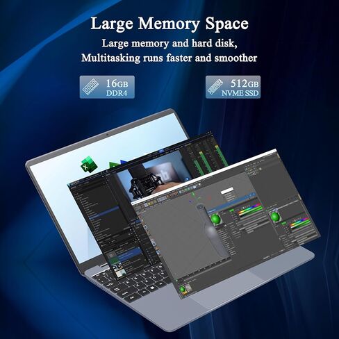 165Hz 2.5K FHD Display 15.6-inch Laptop AMD R7 5700U(up to 4.3GHz) with Radeon Graphics Notebook Computer 16GB RAM 512GB NVMe SSD Win 11 Pro&Office 2019 (16GB+512GB NVMe SSD) in Saudi Arabia