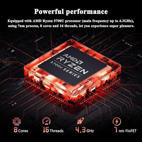 165Hz 2.5K FHD Display 15.6-inch Laptop AMD R7 5700U(up to 4.3GHz) with Radeon Graphics Notebook Computer 16GB RAM 512GB NVMe SSD Win 11 Pro&Office 2019 (16GB+512GB NVMe SSD) in Saudi Arabia