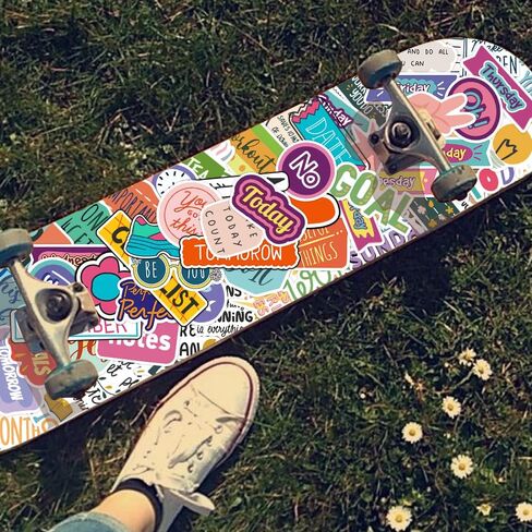 Planner Stickers for Kids, 98 Pcs Inspirational Stickers for Water Bottle, Waterproof Vinyl Aesthetic Decals for Laptop Skateboard Luggage Scrapbook Stickers for Adults Teens in Kuwait