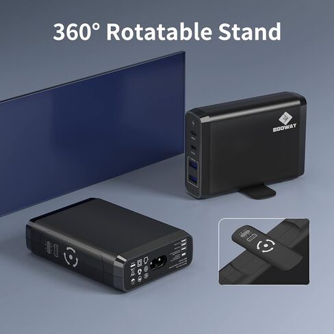 شاحن USB بأربعة منافذ، شاحن حائط EGOWAY 90 وات، شاحن حائط USB C مزدوج 60 وات و18 وات ومنفذ USB A مزدوج 12 وات، شاحن USB C متعدد لأجهزة MacBook والهاتف والمزيد. in Kuwait