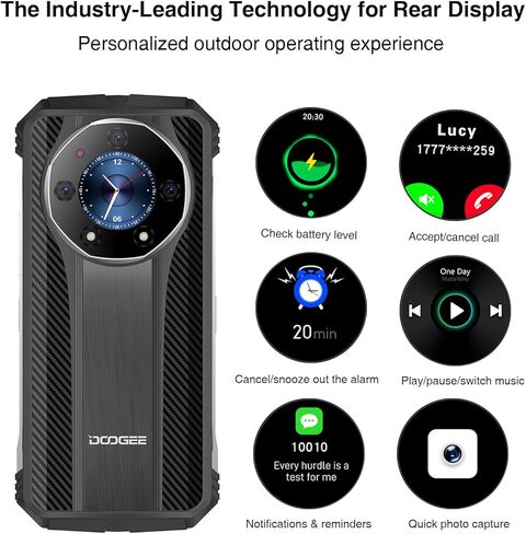 DOOGEE S110 Rugged Smartphone,22GB+256GB,10800mAh/66W Rugged Phone Unlocked,120Hz 6.6" FHD+,Android 13 Smartphone,50MP+24MP Night Vision,IP68 Waterproof Cell Phone,NFC OTG-Black in Saudi Arabia