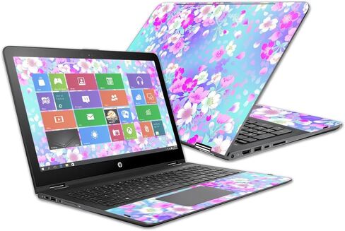 Mightyskins Skin متوافق مع Hp Envy X360 15z 15" (2016) - الكركديه | غطاء ملتف من الفينيل واقٍ ومتين وفريد ​​من نوعه | سهل التطبيق والإزالة وتغيير الأنماط | صنع في الولايات المتحدة الأمريكية in Saudi Arabia