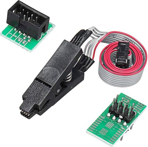 USB Programmer CH341A + 1.8V Adapter Board + SOIC8 Clip + SOP8 150mil 200mil SOP16 300mil Programming Adapter Test Socket for 24 25 Series Flash in Saudi Arabia