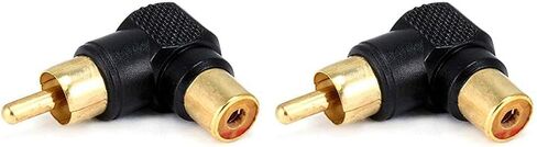 Monoprice 107233 RCA Plug to RCA Jack Adaptor، مطلي بالذهب الأسود in Saudi Arabia