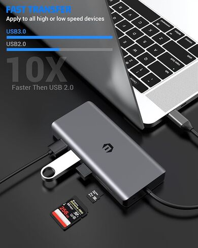 12 Ports USB C Hub Adapter, USB C Docking Station Quadruple Display Thunderbolt 3 Dock with 4K Dual HDMI,VGA,Ethernet,USB 3.0,100W PD Laptop Docking Station for USB C Device in Saudi Arabia