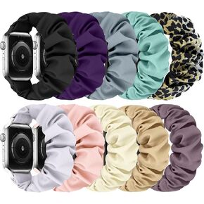 Scrunchies Bands Compatible for IWatch Bands 38mm 40mm 41mm 42mm 44mm 45mm,Breathable Elastic Sport Replacement Band for Apple Watch Series SE/8/7/6/5/4/3/2/1 for Women Men