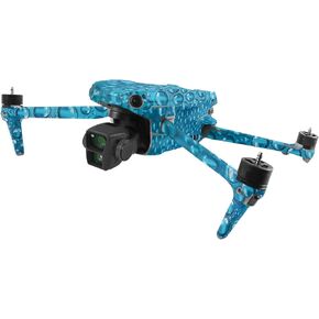 MightySkins Skin Compatible with DJI Air 3 - Wavy Drops | Protective, Durable, and Unique Vinyl Decal wrap Cover | Easy to Apply, Remove, and Change Styles