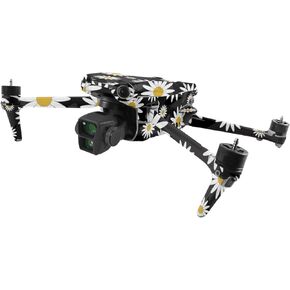 MightySkins Skin Compatible with DJI Air 3 - Daisies | Protective, Durable, and Unique Vinyl Decal wrap Cover | Easy to Apply, Remove, and Change Styles
