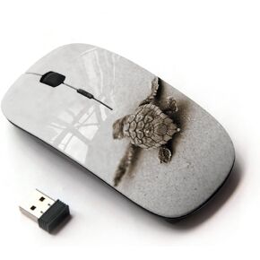 [ Optical 2.4G Wireless Mouse ] Turtle Baby Tortoise Sand Nature Animal