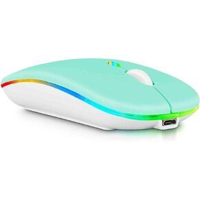 UrbanX 2.4GHz & Bluetooth Mouse, Rechargeable Wireless LED Mouse for REALME Phones Also Compatible with TV/Laptop/PC/Mac/iPad pro/Computer/Tablet/Android - Banana Yellow