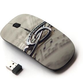 [ ماوس لاسلكي بصري 2.4G [ ملاحظة معدنية للموسيقى ]