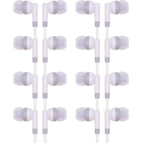 Bulk Kids Earbuds for Classroom 100 Pack Student Wired Headphones in Ear Earbuds for School Librariy 3.5mm Multi Colored Wholesale Earphones for Chromebook Laptop PC (10 Colors)