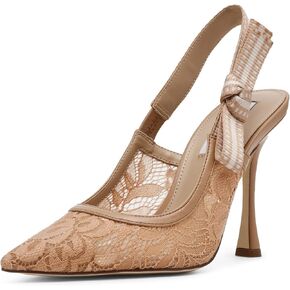 Steve Madden Women's Bri Pump, Natural Lace, 8