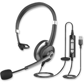 Innovera 70001 IVR70001 Monaural Over The Head Headset - Black/Silver