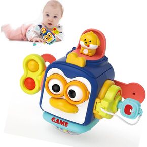 Montessori Sensory Toys for Toddlers 2-3, Busy Cube for Toddlers Travel Toys Montessori Sensory Toys Baby Toys 18 Months Baby First Birthday Gift for Boys Girls