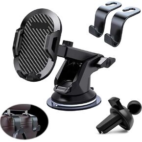 3in1 Cell Phone Holders for Your car Windshield Dashboard Car Phone Mount for Your car air Vents Car Phone Holder Cell Phone car Mount Desktop Phone Holder for All Smartphone