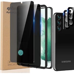 [2+2 لـ [Samsung Galaxy S24 Plus] واقي شاشة الخصوصية من الزجاج المقوى 6.7 مع واقي عدسة الكاميرا وأداة التثبيت، [فتح بصمات الأصابع]، مضاد للخدش، مضاد للتجسس، صديق للحافظة in Kuwait