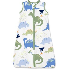 TotAha Dinosaur Toddler Sleep Sack 2T-3T-4T, 0.5 TOG Summer Light Sleeping Sacks, Soft Wearable Blanket Baby Sleep Bag with 2-way Zipper, X-Large