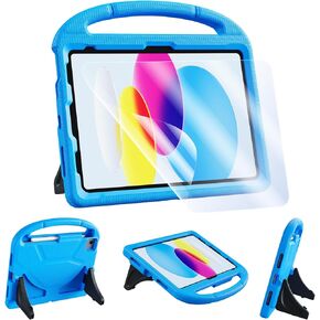 حافظة VICVOL للأطفال لجهاز iPad الجيل العاشر 2022 مقاس 10.9 بوصة، حافظة iPad Air 6th 11 بوصة/5th/4th مع حامل أقلام Apple، حافظة iPad متينة للجيل العاشر وAir 4/5/6 Gen 11 بوصة وPro 11 بوصة، أزرق