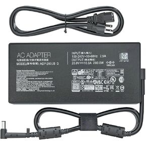 200W Laptop charger for Asus Rog Strix G15 G17 Rog Zephyrus G16 Asus TUF Gaming A15 A17 F17 F15 Vivobook Pro 15 Rog Strix G15 G513 Tuf Dash F15, Asus 200w 20V /10A AC Adapter Charger