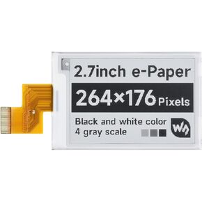 Waveshare 2.7inch E-Ink Raw Display Compatible with Raspberry Pi 4B/3B+/3B/2B/B+/A+/Zero/Zero W/WH/Zero 2W Series Boards 264x176 Resolution with SPI Interface without PCB