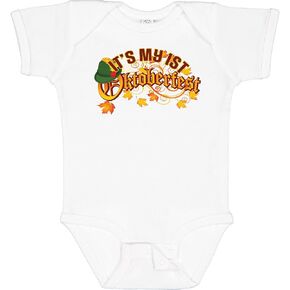 inktastic 1st Oktoberfest Fall German Celebration Baby Bodysuit