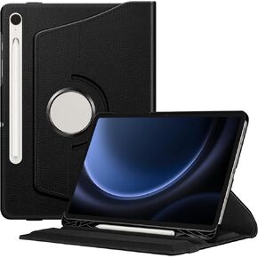 Fintie Rotating Case for Samsung Galaxy Tab S9 FE 5G 10.9 Inch/Galaxy Tab S9 11 Inch 2023 with S Pen Holder, 360 Degree Swiveling Stand Cover Auto Sleep/Wake, Black
