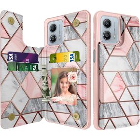 NJJEX for Motorola Moto G 5G 2023 Wallet Case Moto G Power 5G 2023 Case with Card Holder, PU Leather Credit Card Slots Slim Protective Folio Flip Case TPU Frame Bumper Magnetic Closure Cover [Brown] in Saudi Arabia