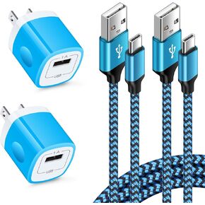 قابس حائط USB 5 فولت/1 أمبير صندوق شاحن بمنفذ واحد مكعب مع كابل شحن سريع من النوع C بطول 6 أقدام لـ Google Pixel 8a 8 pro 7a 7 pro 6a 6 pro 5 4a 4XL 3a XL، Samsung Galaxy S24 Note 20 S23 A55 A14 S22 S21 S20 in Kuwait