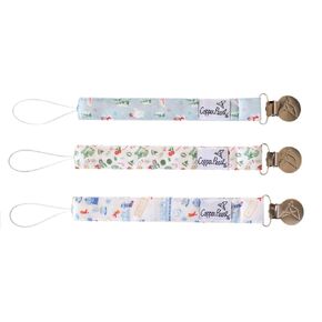 Copper Pearl Pacifier Clip 3-Pack: Premium Knit Binky Clips for Baby Girls and Boys - Stylish Stainless Steel Pacifier Holder Clip - Baby Pacifier Clips for No More Floor Drops - Christmas Classics