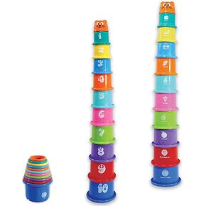 Tower of Fun Stacking Cups Designed for Children Ages 6+ Months,Multi