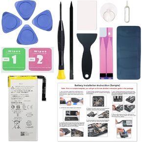 Fit for Pixel 5 Battery Replacement, with Installation Manual, GTB1F Battery for Google Pixel 5 with Repair Toolkit GD1YQ, GTT9Q, G5NZ6