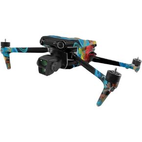 MightySkins Skin Compatible with DJI Air 3 - Primary Smoke | Protective, Durable, and Unique Vinyl Decal wrap Cover | Easy to Apply, Remove, and Change Styles