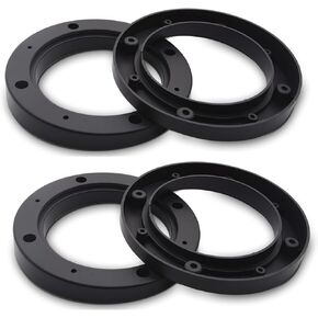 Saim Universal Black 4" Round 11mm Depth Speaker Spacers for Auto Car 4Pcs